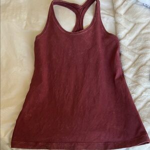 Lululemon Athletica Red Sleeveless Fitted Tank Top